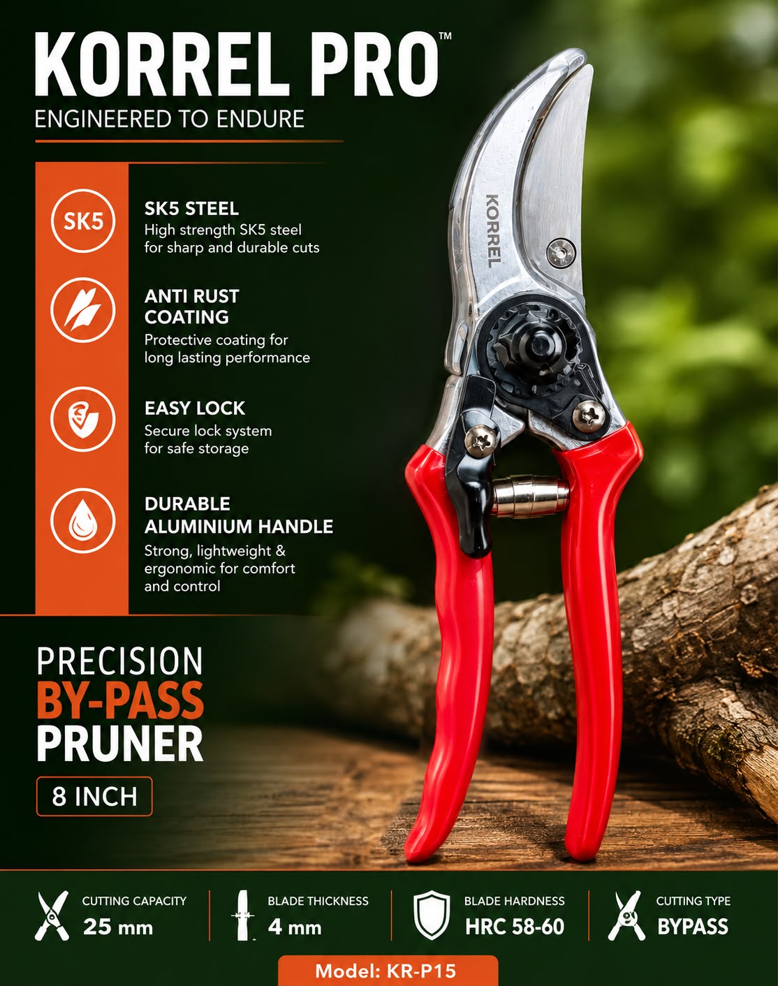KORREL PRO KP-15 BYPASS PRUNER