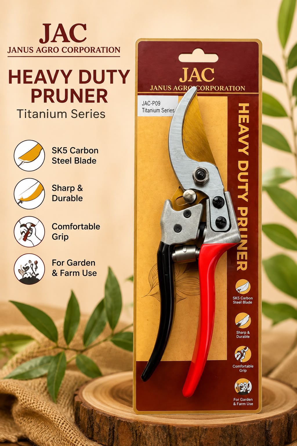 JAC P09 Titanium Series Bypass Pruner