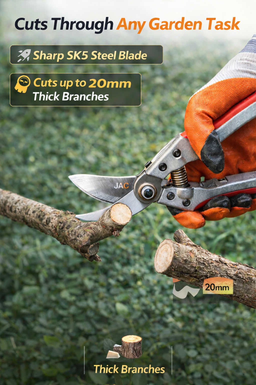 JAC professional garden pruner